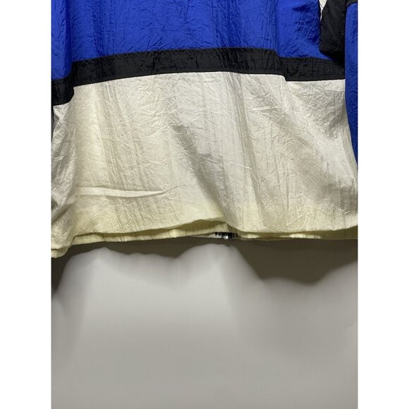 Vintage 90s PIERRE CARDIN Windbreaker Track Jacket Nylon Blue Black White XL - Picture 7 of 10